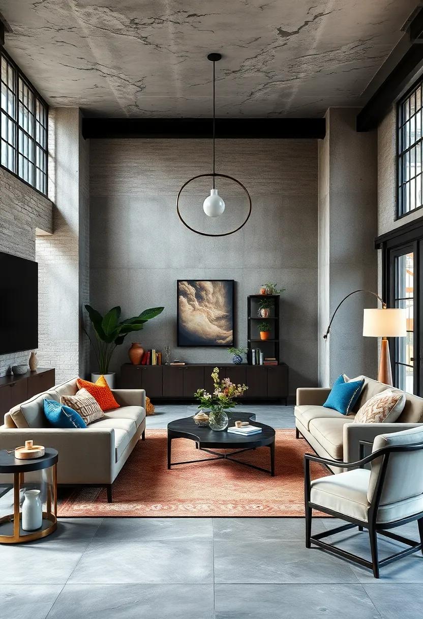 Crafting a Cozy Nook within ⁤a ⁢Spacious Industrial Living Layout