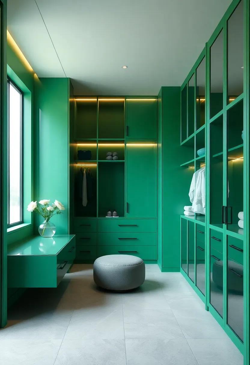 Emerald ‌Richness: Selecting⁤ the Perfect Shades for Luxurious Closet Interiors