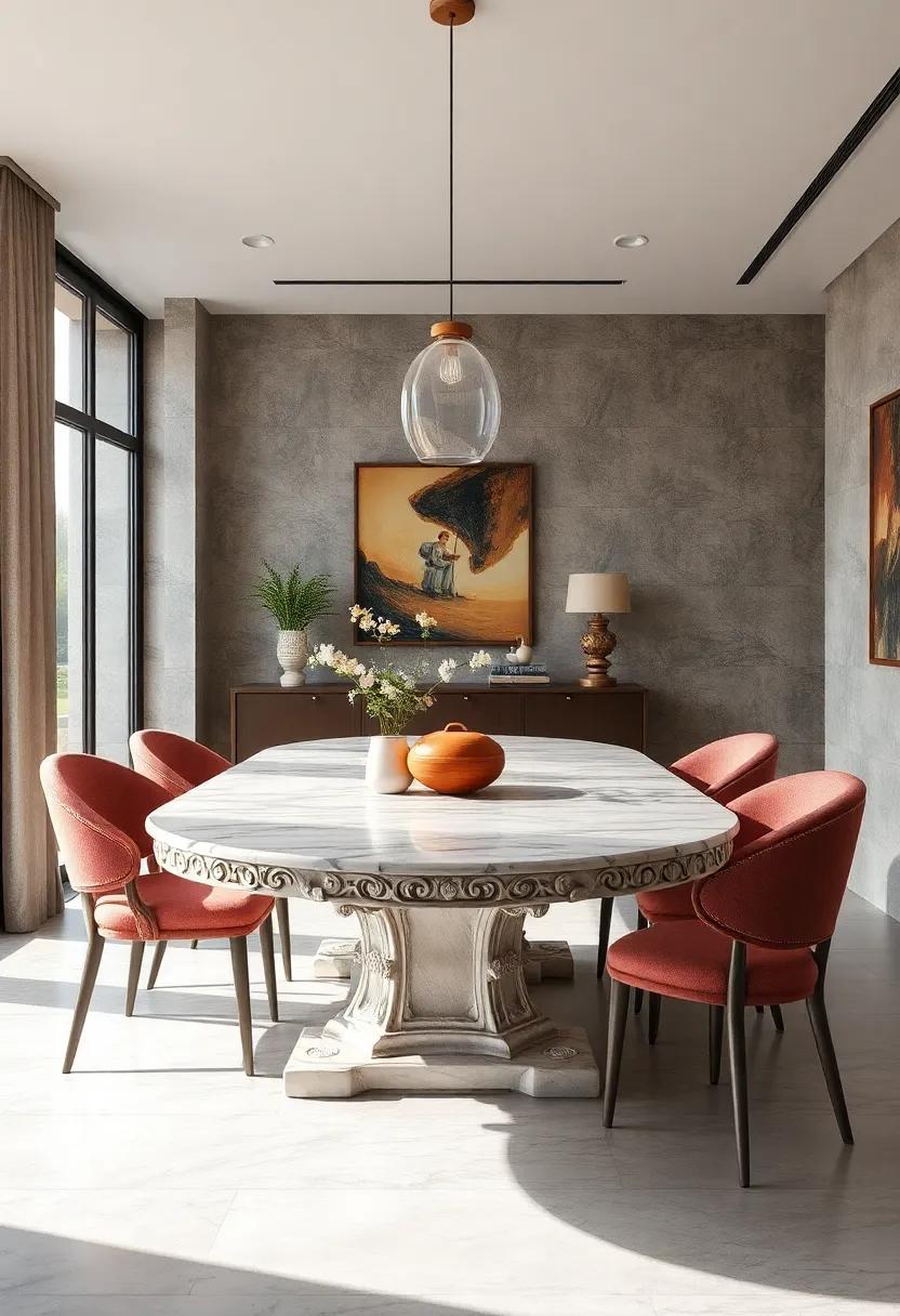 Discover the ​appeal ⁤of a vintage-style marble table with intricate carvings, perfect for adding a​ touch of ⁣history⁢ to your ⁤contemporary space