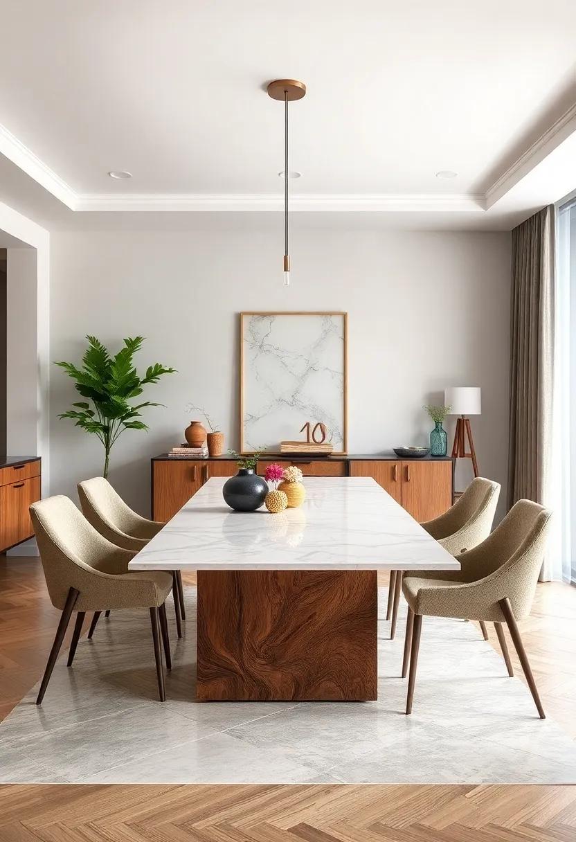 Discover how⁣ a reclaimed wood base ​can enhance⁤ a sleek‌ marble top,merging rustic charm ​with ⁣modern ‌luxe for a balanced aesthetic