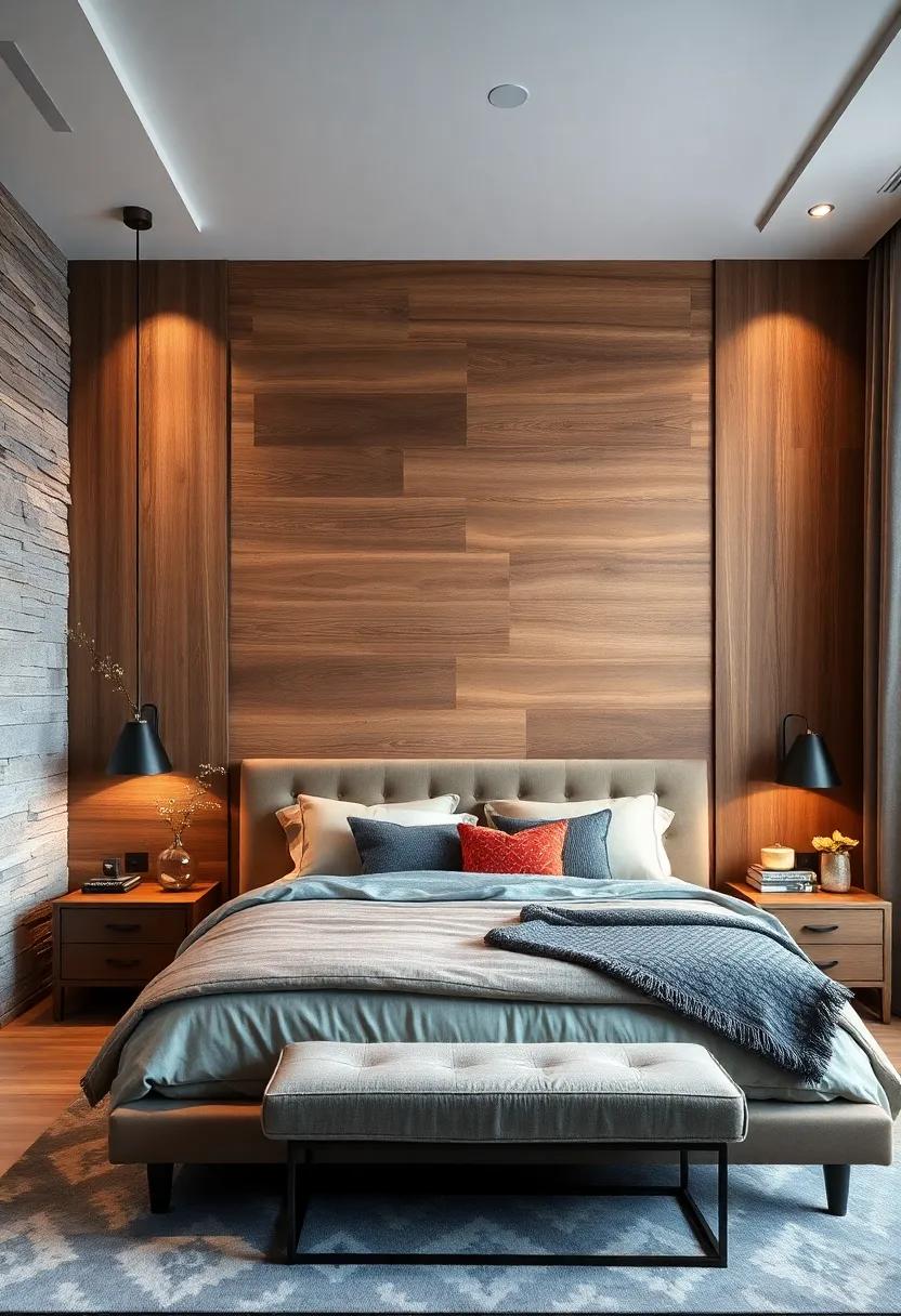 Accent Walls: Create ‍a focal ‌point⁢ with a wood⁣ paneled or⁤ textured⁤ accent wall to ⁤add depth and interest