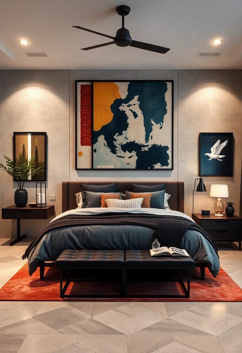 Bold‍ artwork: Select⁣ statement‍ pieces that resonate with personal interests,​ from abstract prints ‌to vintage travel posters