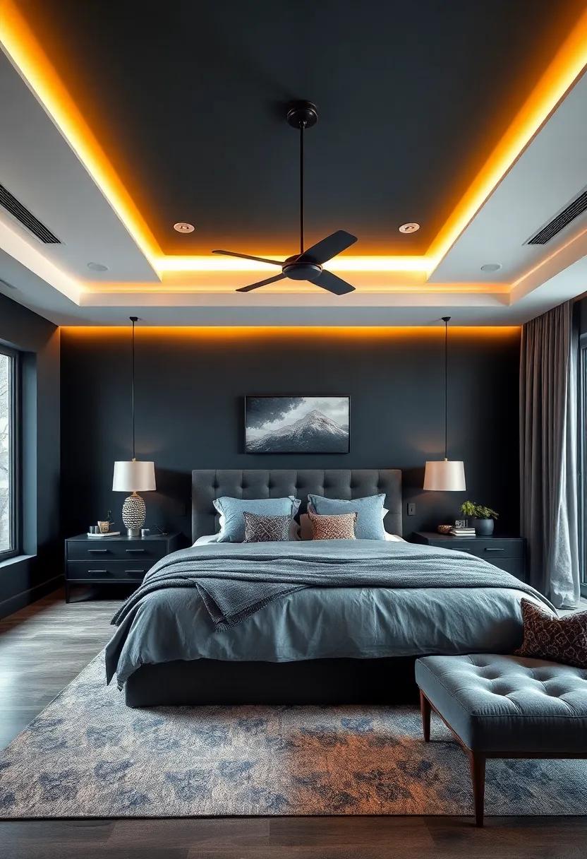 Dark ⁣Toned Paint: Embrace deep ‍colors like navy, charcoal, or⁢ rich browns to ⁢create a masculine‌ atmosphere