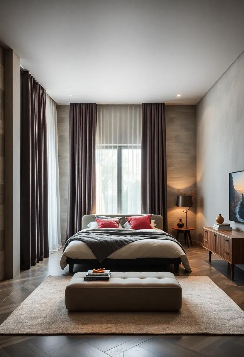 Privacy curtains: Use heavy drapes ​or blackout curtains in deep⁢ tones to provide privacy and create a cozy retreat