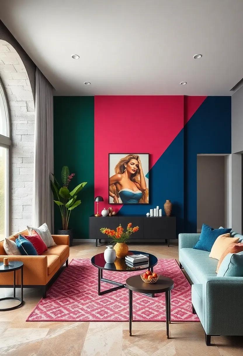 Color Blocking: ⁢Strategically block bold color segments on‍ walls, furniture, or ⁤textiles for⁢ a ‍contemporary and playful visual impact
