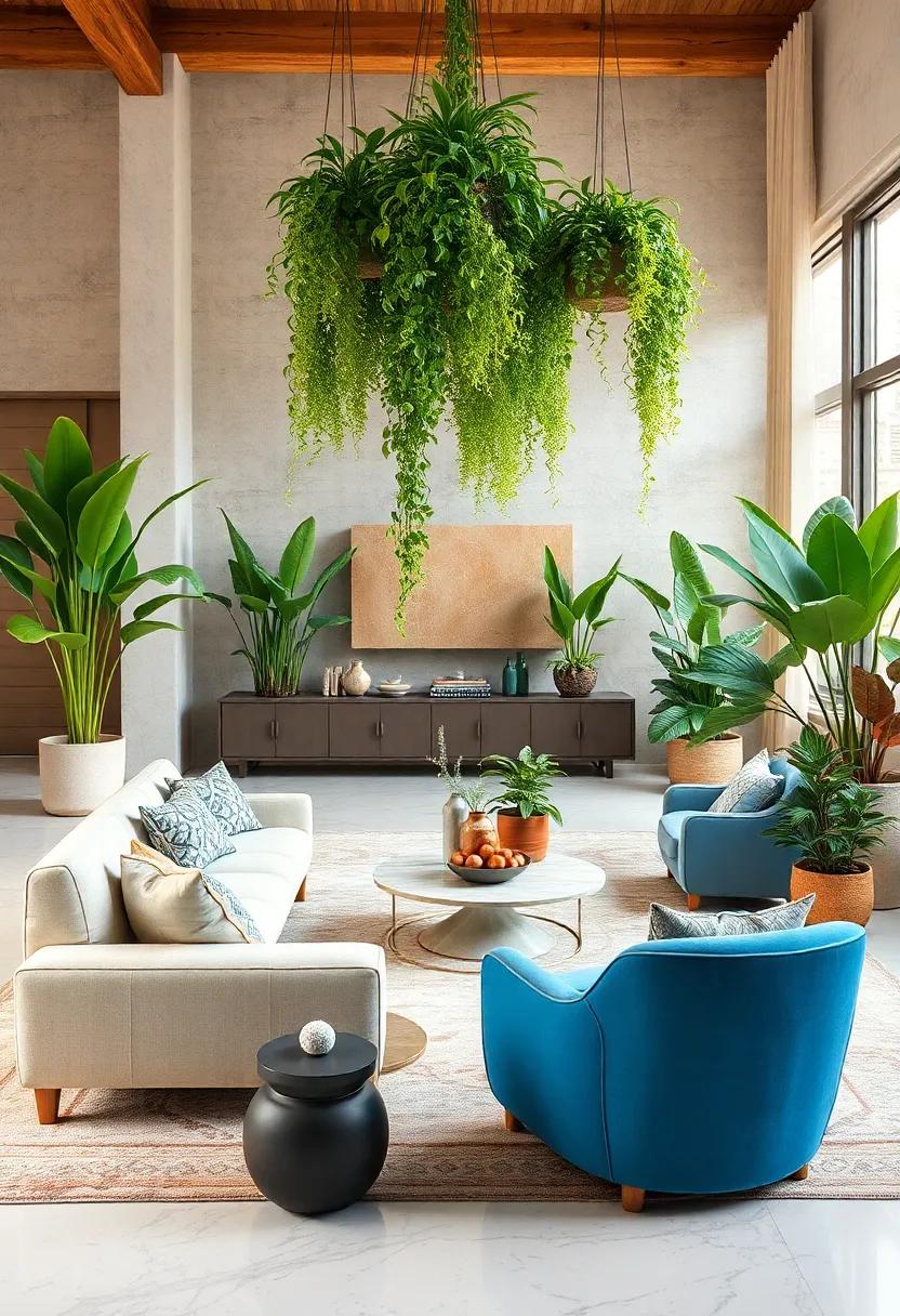 Houseplants as⁢ Decor: Go beyond standard potted plants by introducing oversized greenery or hanging installations that bring life to your interiors