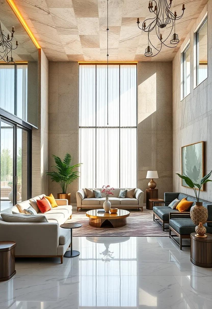 Reflective Surfaces: Utilize mirrors, glass, and metallic finishes to‌ enhance light and space, creating an engaging environment