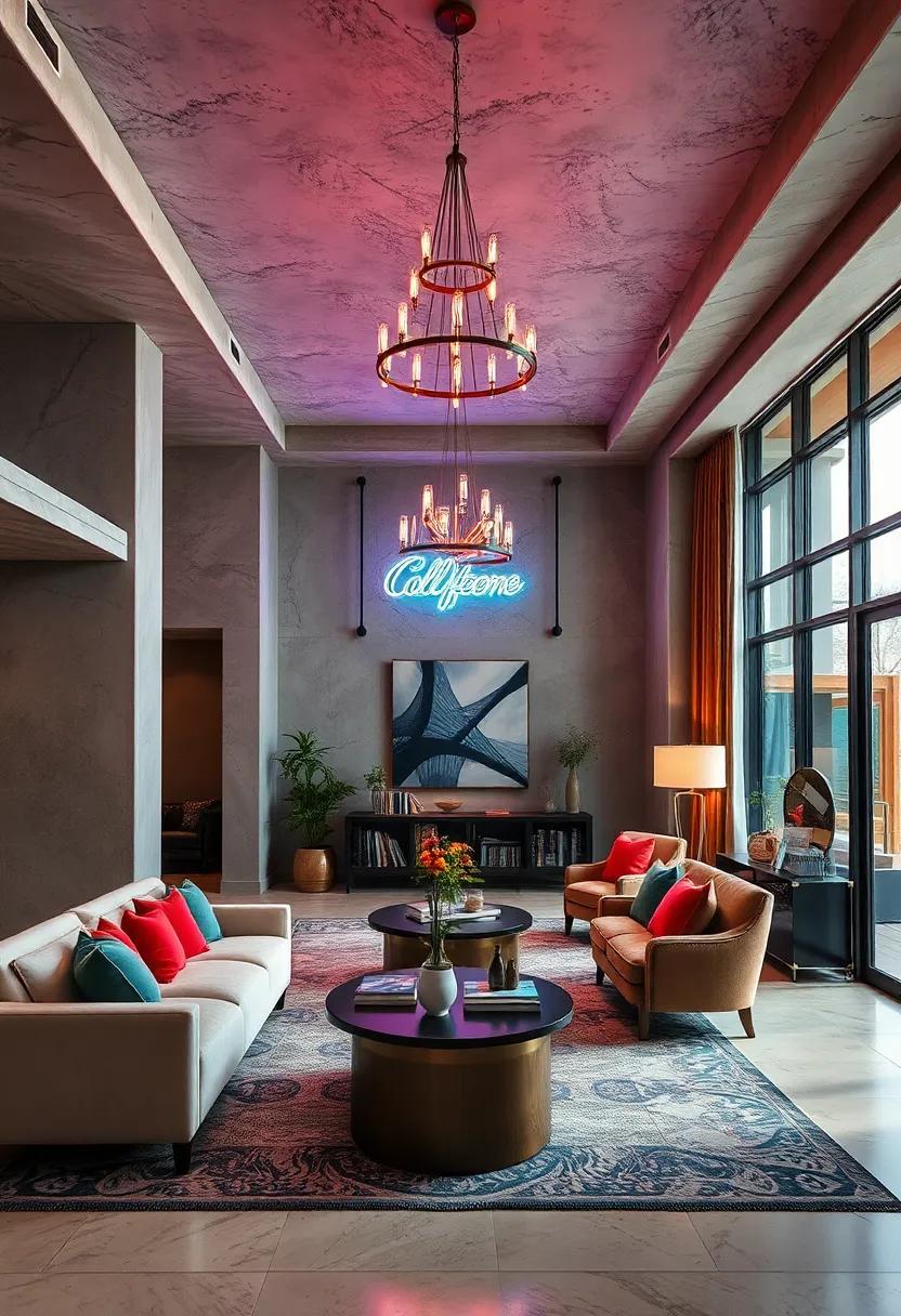 Unconventional Lighting:⁣ Incorporate unique light fixtures that double ‍as conversation starters,like quirky chandeliers⁣ or ⁣neon signs