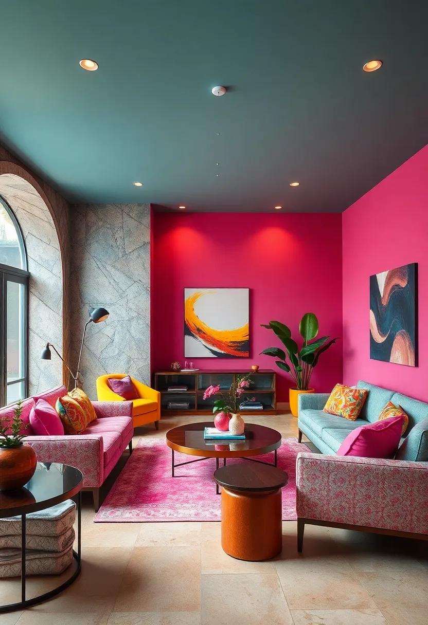 Vibrant Color ‌Overload: Embrace a playful palette⁤ where neon‌ shades​ clash and harmonize, creating an ⁤energetic ​atmosphere that demands attention
