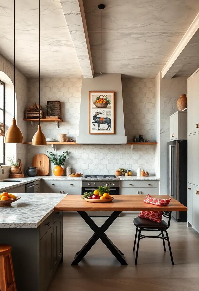 Display food art: Hang art that celebrates food, such as vintage fruit crates or culinary-themed prints, to inspire your cooking and entertaining