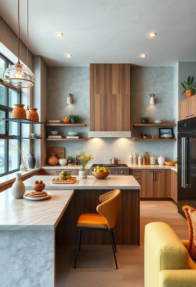 Tactile surfaces: Utilize different materials—like wood,‌ metal, and ceramic—on countertops and backsplashes for an engaging sensory experience