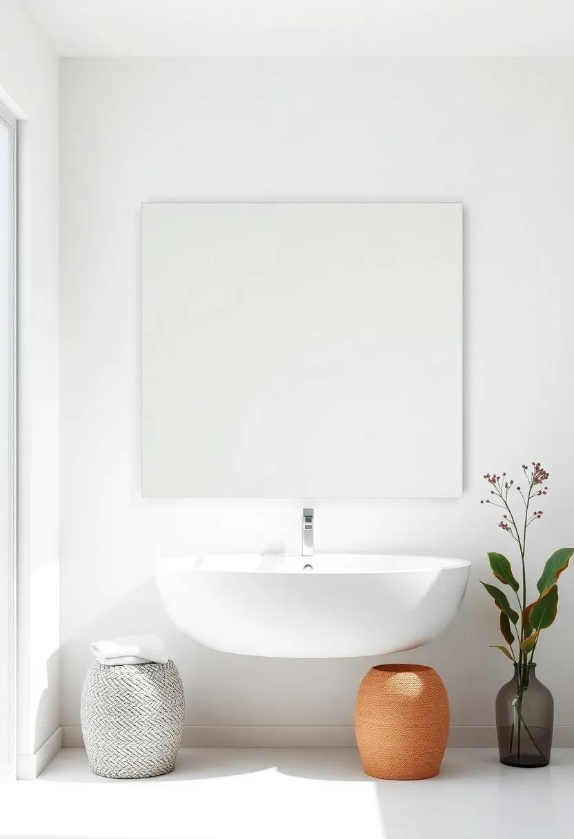 Experience the tranquility of‍ soft pastels combined with a frameless mirror, enhancing the lightness of the space and inviting a ​gentle ambiance for relaxation