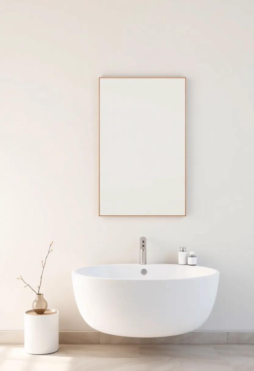 Leaning against a soft pastel wall, this frameless mirror effortlessly enhances the‌ room's airy feel ‌while serving as a chic‍ statement piece
