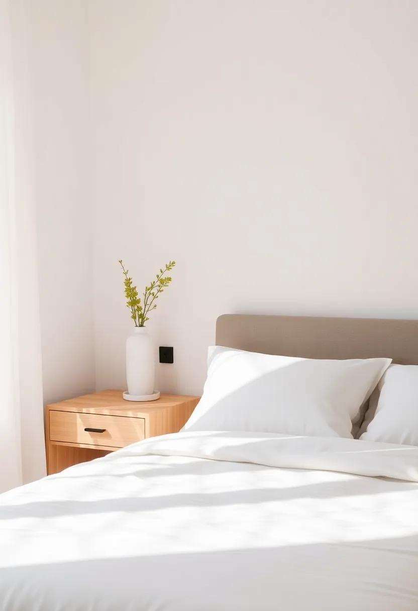 Minimalist Nightstands: Select streamlined nightstands that don’t overpower the⁤ room and provide just enough ​space for your⁣ nighttime​ essentials