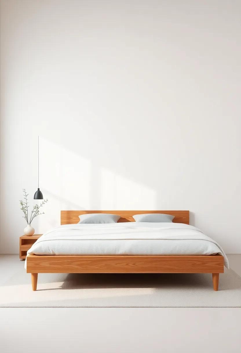 simplistic Bed Frame: Choose a low-profile bed frame that⁣ embraces‌ clean lines ‍and​ a natural finish to ‍ground your space