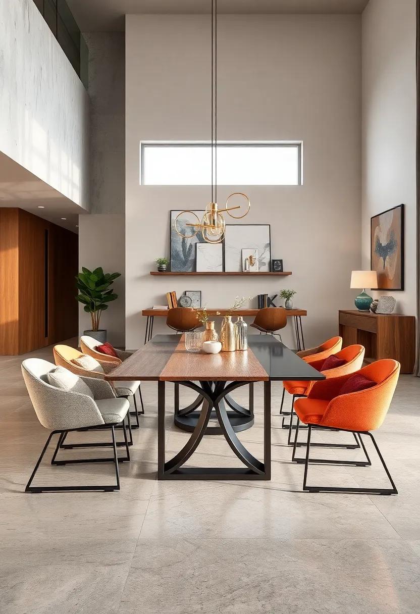 multi-Material Marvel: ‌A table that seamlessly combines wood, metal, and glass, representing ​a harmonious blend of materials in modern design