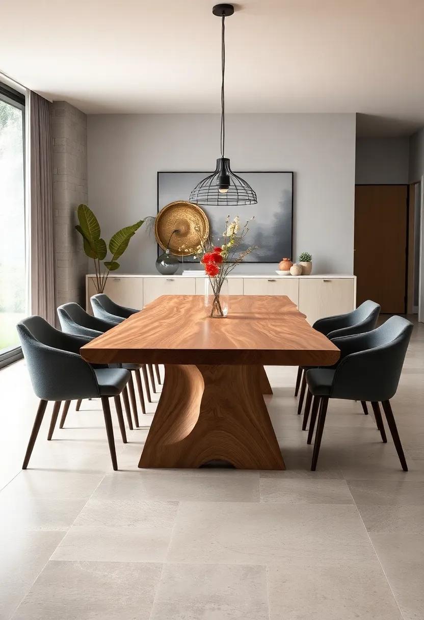 Nature's Touch: A‌ live-edge wood table that showcases the beauty of⁣ natural imperfections,perfect for those who appreciate organic aesthetics