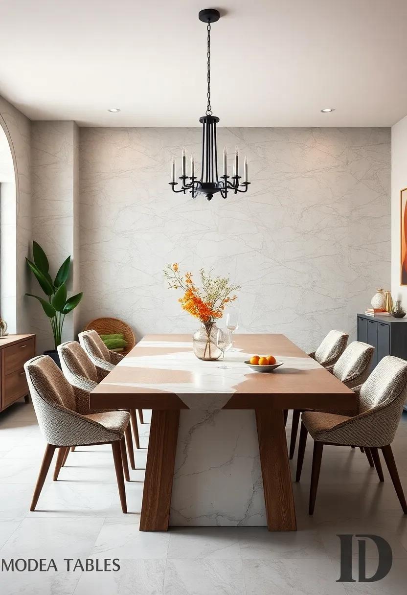 Rustic Glam: A farmhouse-style table with a ‍polished finish and intricate⁣ details, incorporating rustic charm into modern living⁣ spaces