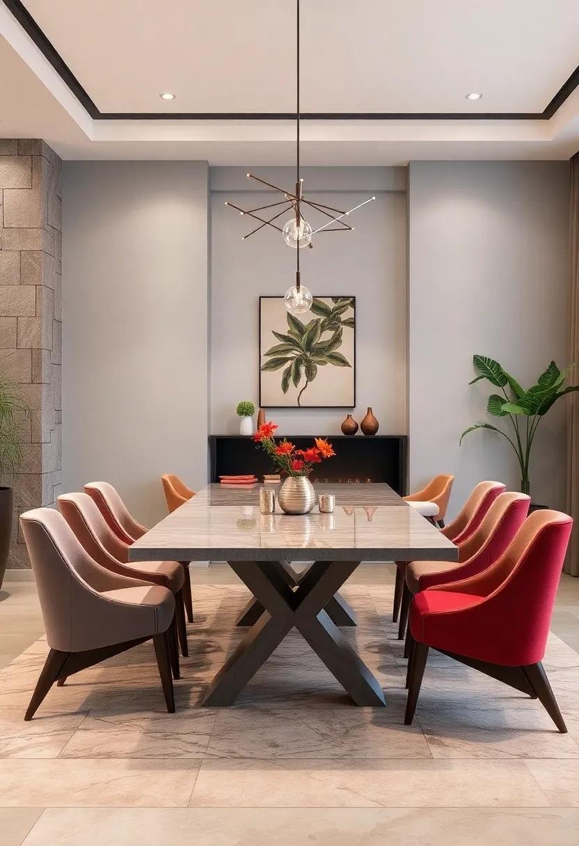 Statement Legs: A table with sculptural legs that demand attention, serving‍ as a bold contrast against a simple tabletop