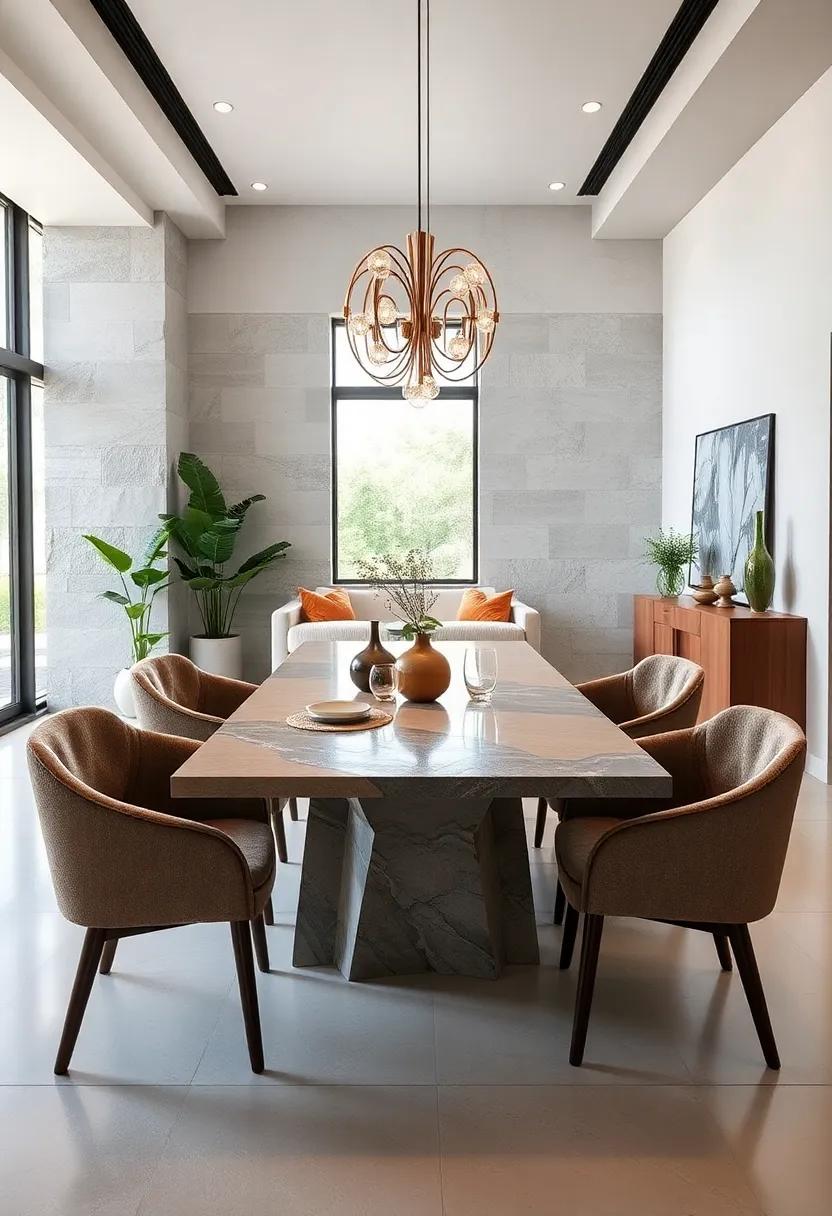 Textured Delight: A table featuring a combination of matte and glossy surfaces, adding depth ‍and ‍interest​ to your dining area