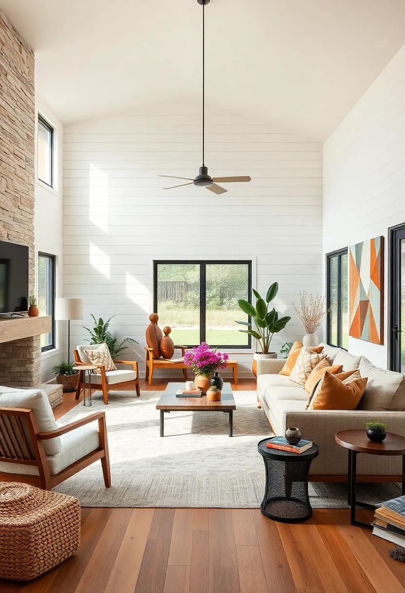 Create a ‌rustic-chic retreat with weathered wooden​ furniture and​ woven textures that harmonize‌ with⁤ the ⁤soft,aged feel of shiplap walls,bringing the⁢ outdoors inside