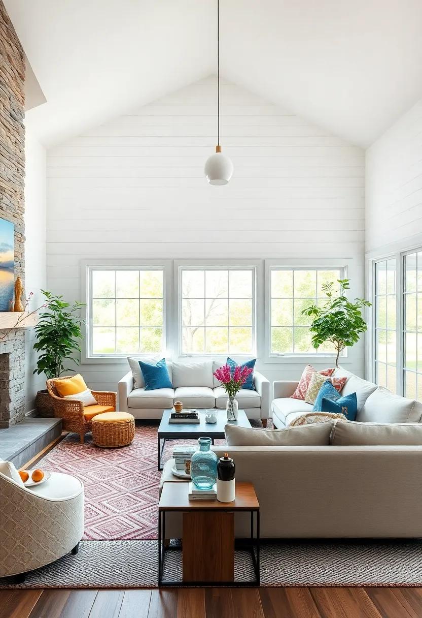 Frame your⁣ space⁣ with oversized windows that allow‌ natural light to dance off‌ your shiplap ⁤walls, unveiling a bright and inviting atmosphere perfect for relaxation