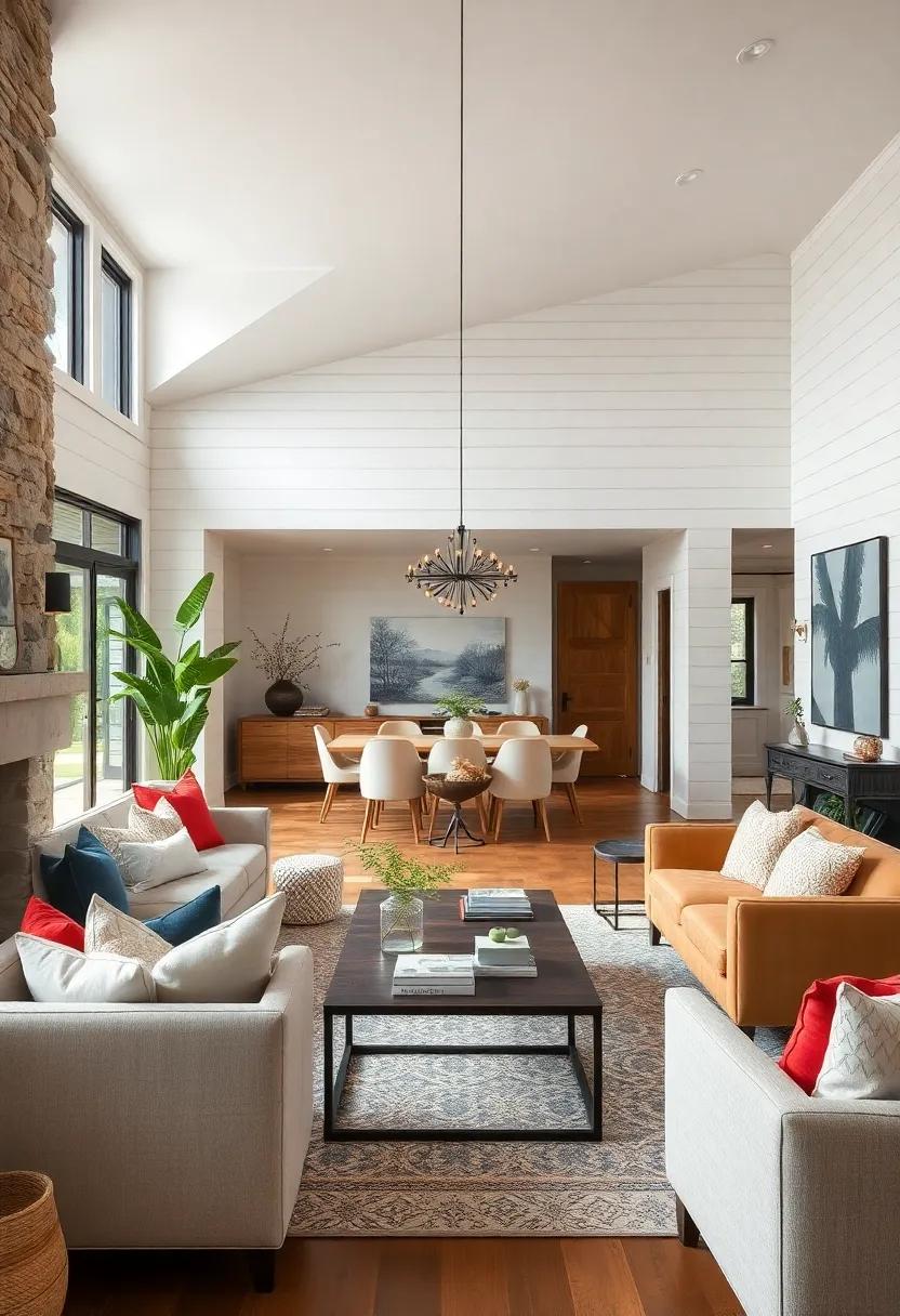 Find balance with light ‍and dark by painting your ‌shiplap in ‌a somber hue, contrasted by bright furniture​ and vibrant textiles, ⁤showcasing ‍depth ⁢and dynamism in your design