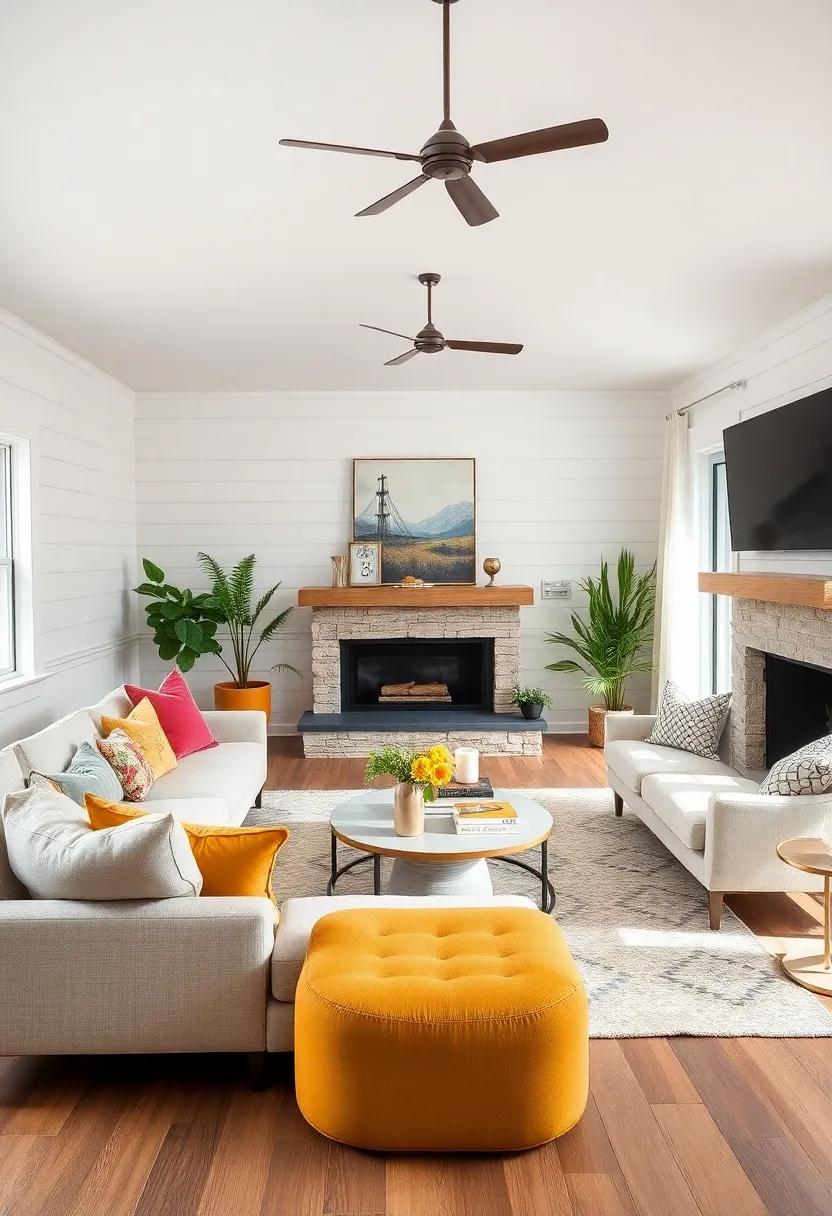 Create ⁤intimacy with shiplap wainscoting—this technique brings warmth and character while allowing for‌ pops⁤ of color through clever accessorizing