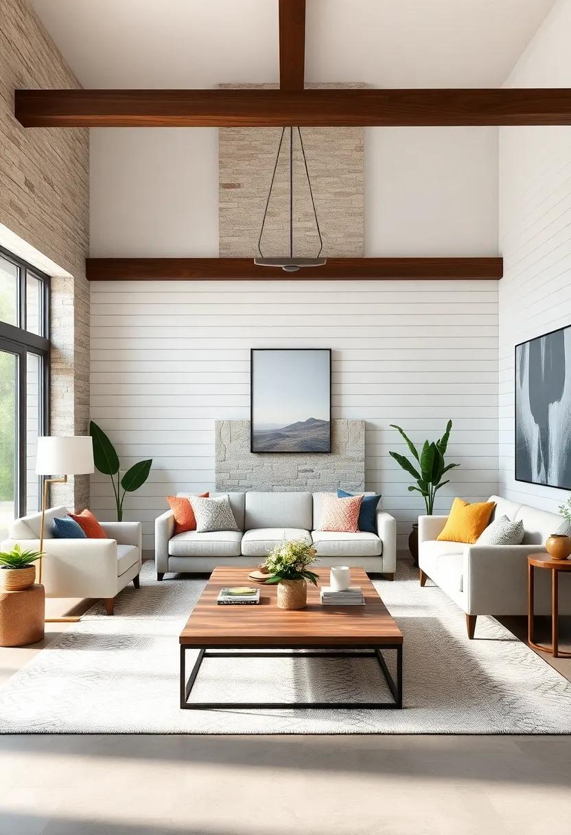 Curate a sophisticated yet laid-back atmosphere with ⁢shiplap, bringing together comfort and elegance ‌that resonates ⁣in every corner of your modern farmhouse living room