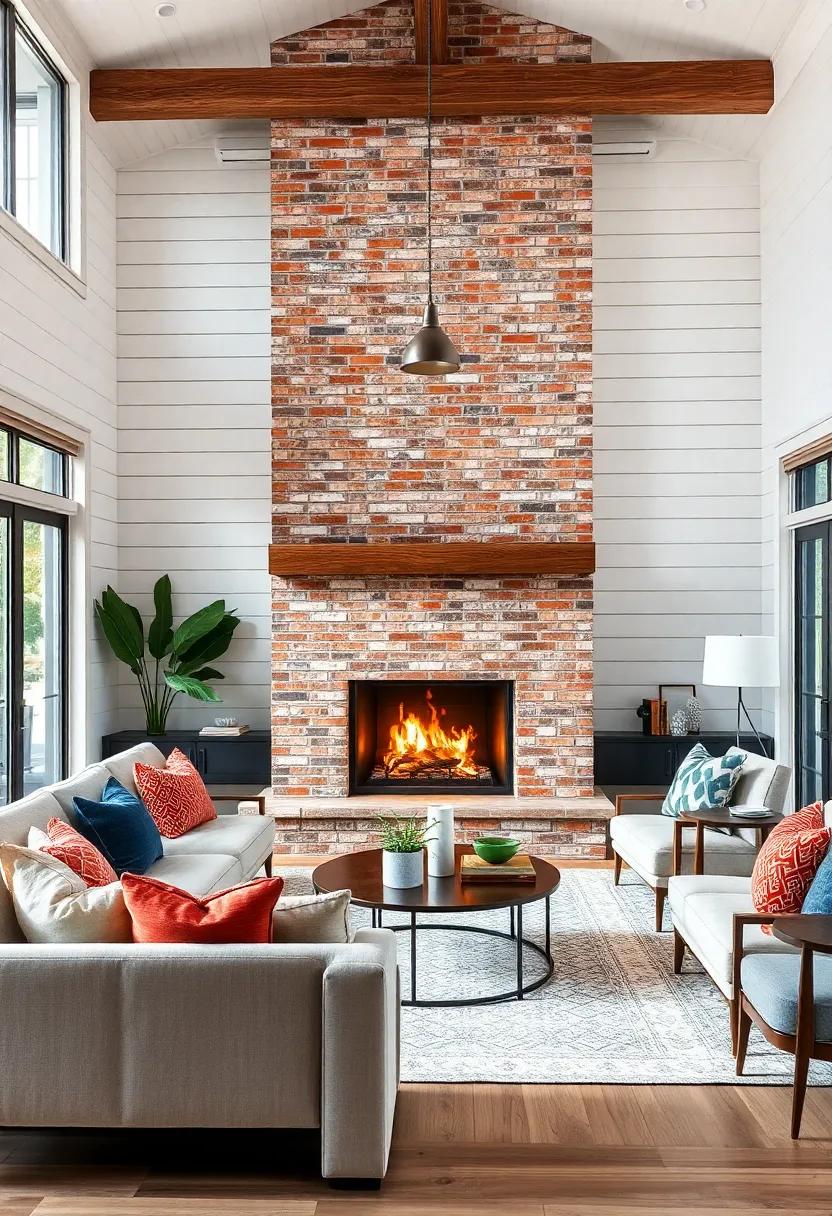 Pair shiplap with a striking fireplace—whether it's a ‍classic⁣ brick ⁢or ​sleek modern design,this combination creates a stunning focal point‌ that⁤ draws all eyes