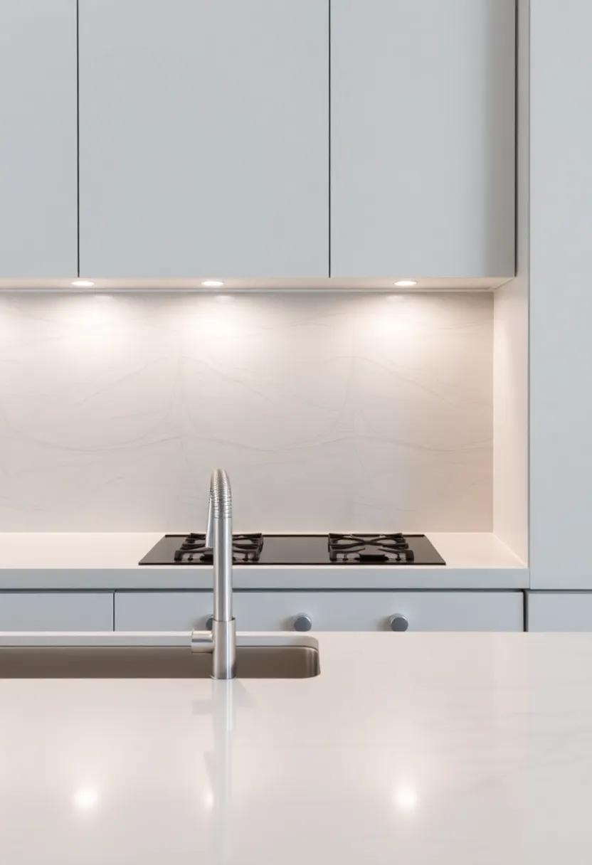 Install a gray⁢ backsplash in your⁣ kitchen paired with silver knobs that offer both practicality and modernity