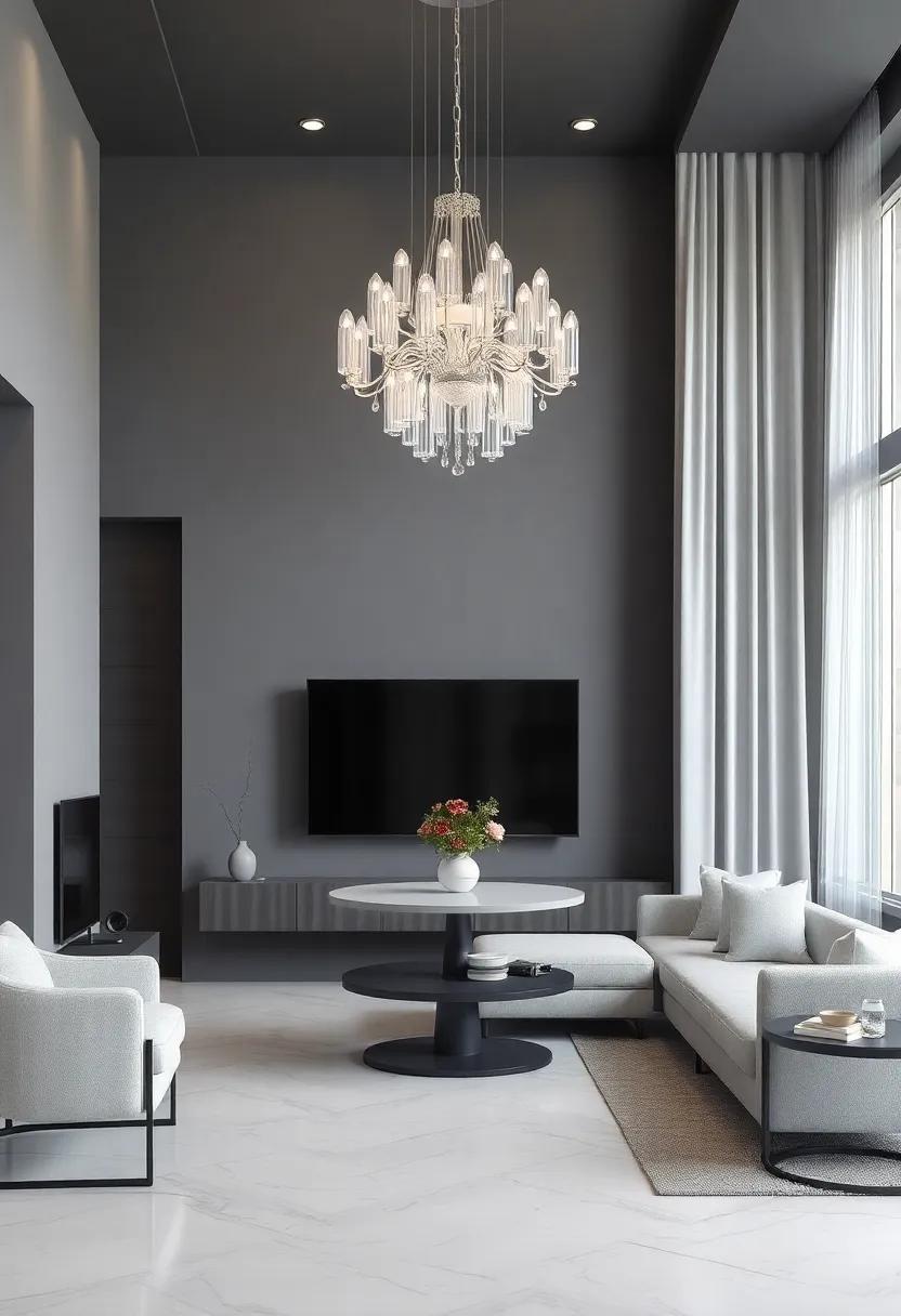 Upgrade your lighting with a silver chandelier or pendants that ‌add glamour ‍and illuminate your gray-themed ​interiors⁤ beautifully