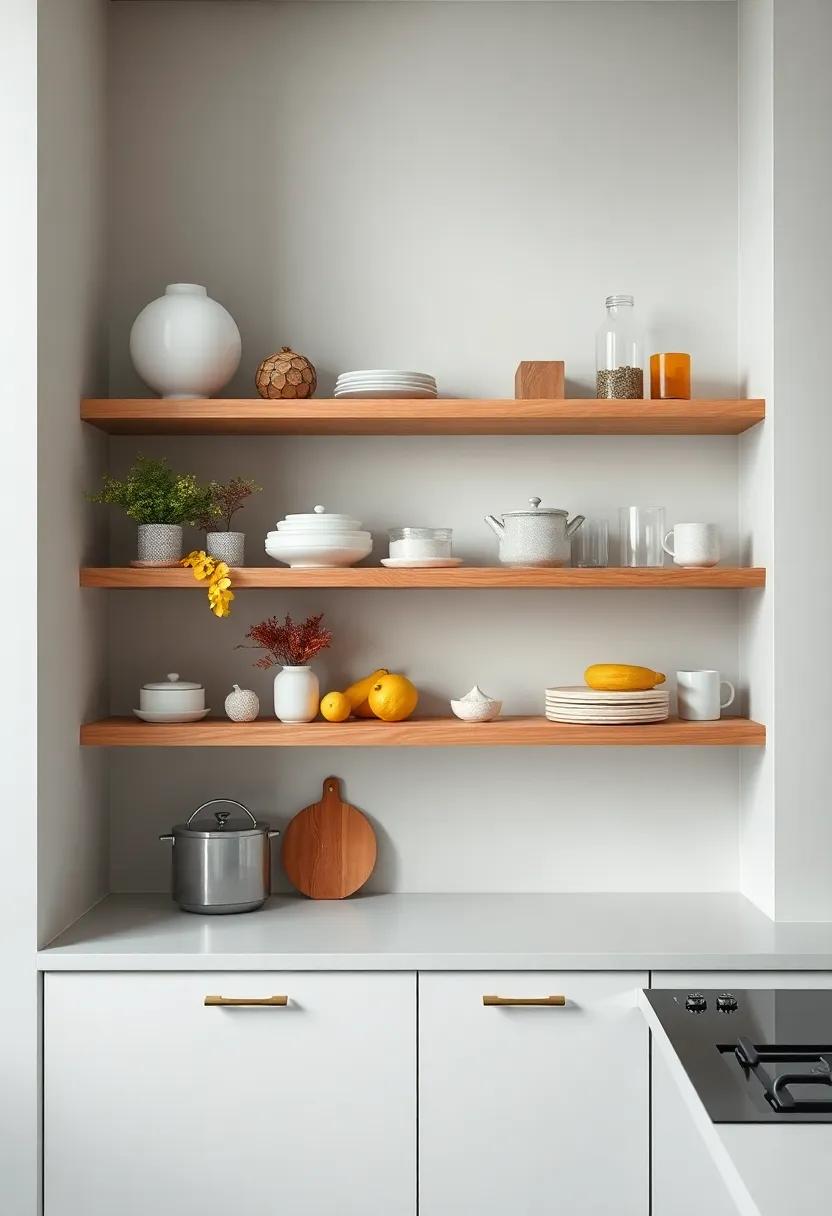 Decorate shelves with seasonal items to keep your kitchen looking fresh and inviting throughout the year