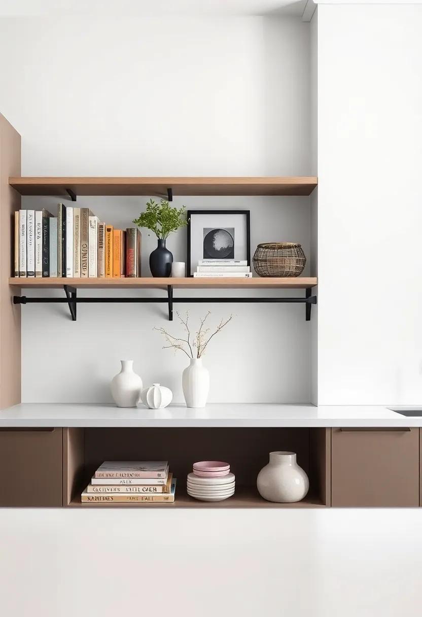 Mix in decorative ‍pieces like art​ books‍ or unique vases alongside your kitchen essentials to foster a curated feel