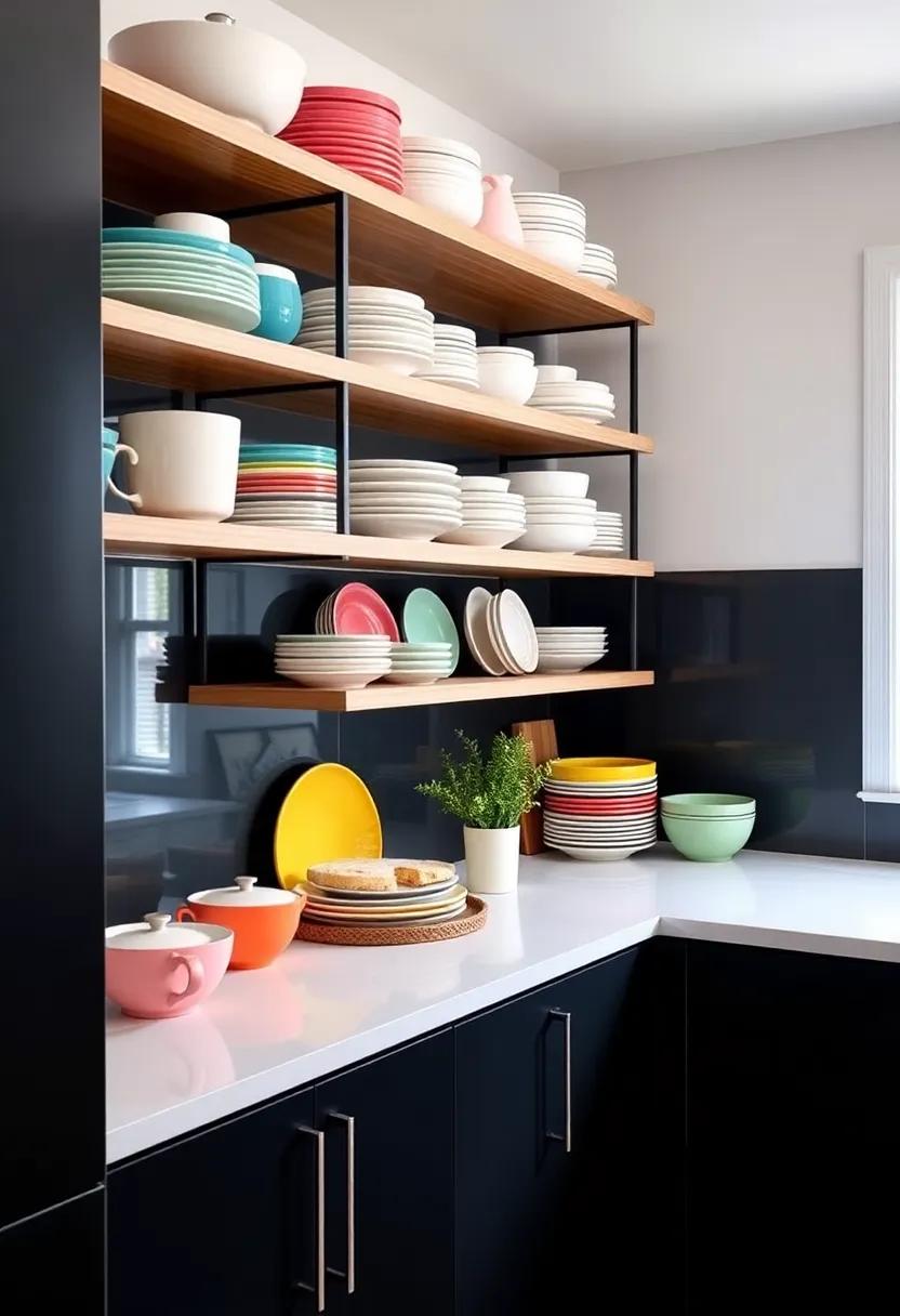 Showcase ⁣your dishware collection by⁢ mixing and matching colors‌ and styles for‍ a vibrant display that‍ adds personality to your kitchen