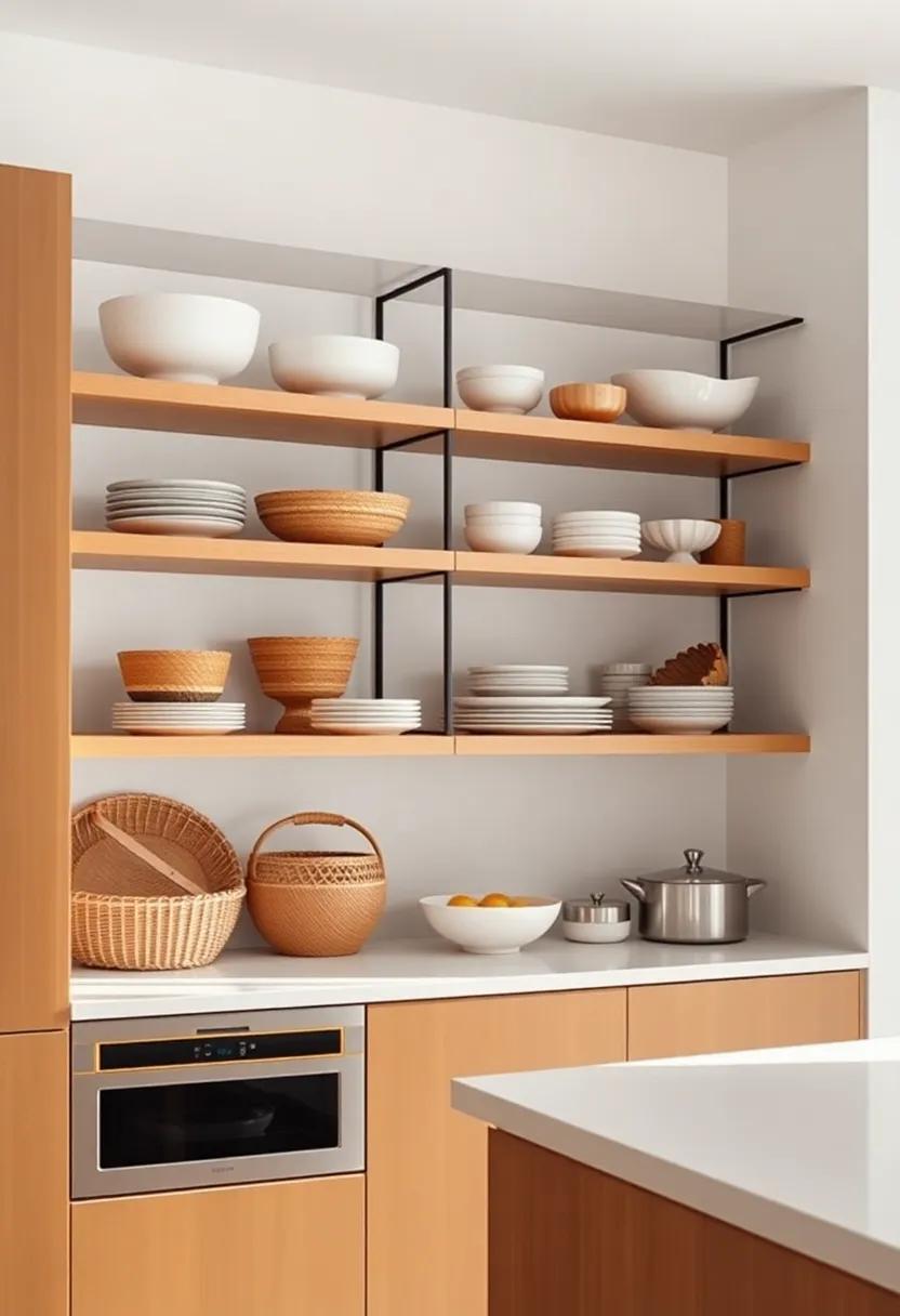 Style shelves with oversized items,like large bowls or baskets,to​ draw the eye ​and anchor your visual landscape