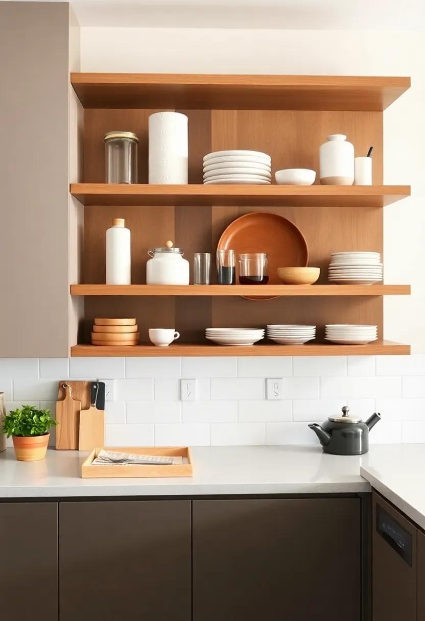 Use trays ⁣to group small ⁤items on open shelves, which streamlines your look and keeps items organized
