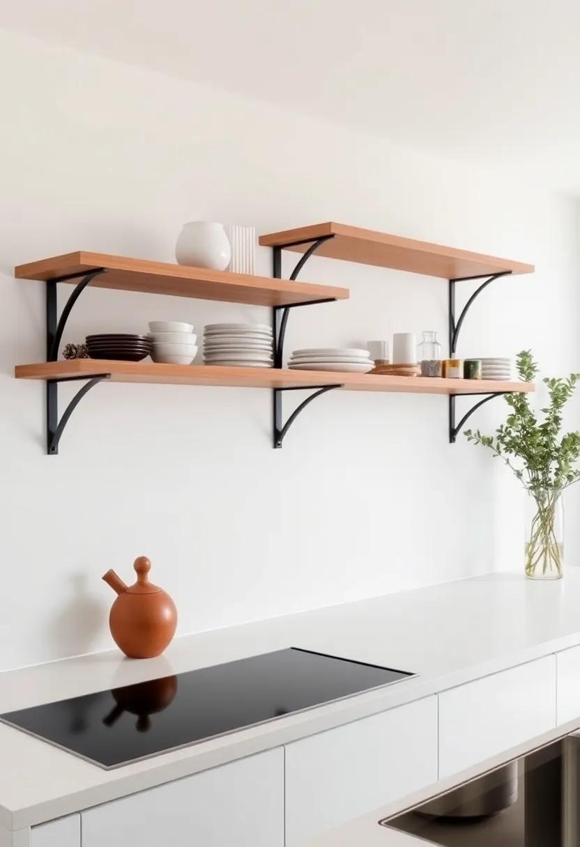 Utilize stylish brackets‍ or supports in unique designs, elevating your shelves to double as statement pieces