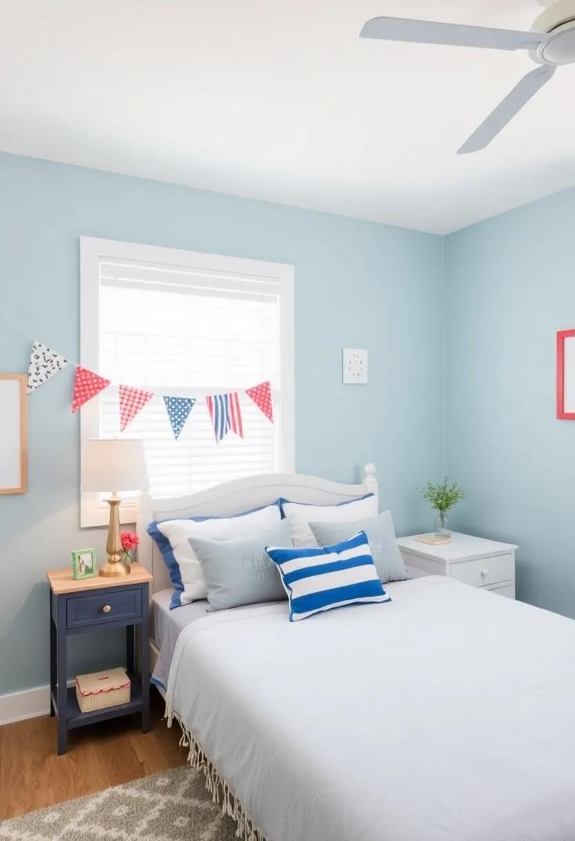 Custom Bunting: Make personalized bunting with nautical colors⁢ and patterns to hang⁤ above the bed or along the walls‌ for a festive vibe