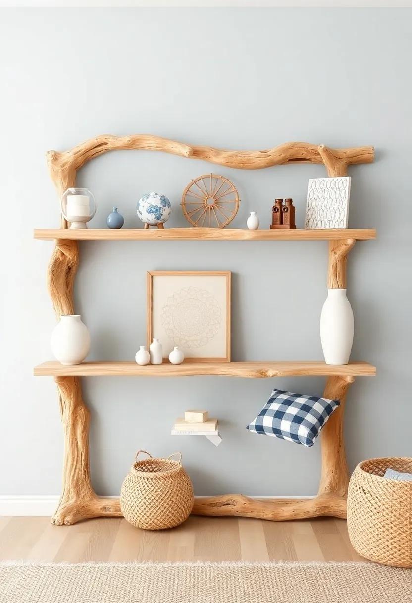 Driftwood⁤ Shelving Units: ‌Make‌ or buy shelving‍ units ​made from driftwood for a rustic and organic⁢ feel throughout the ‍room