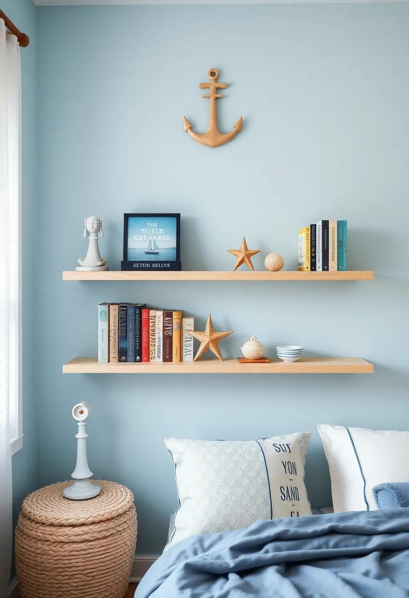 Floating Shelves: ⁤Install ⁢floating shelves to showcase nautical novels or treasures collected from beach trips, enhancing the theme