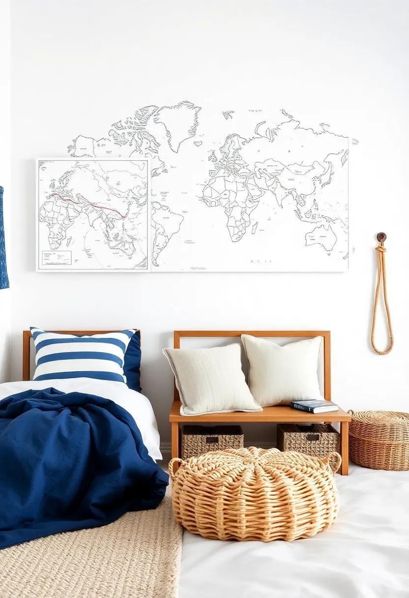 Map Gallery‌ Wall: Create⁢ a gallery wall featuring maps of‍ famous coastlines or sea routes‌ for a⁤ personal ​touch that inspires ⁤wanderlust