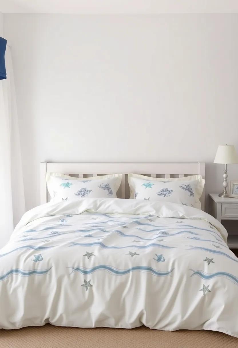 Ocean-Inspired Bedding: Choose soft bedding featuring sea creatures,waves,or​ sailboats to transform the bed into a cozy seaside retreat