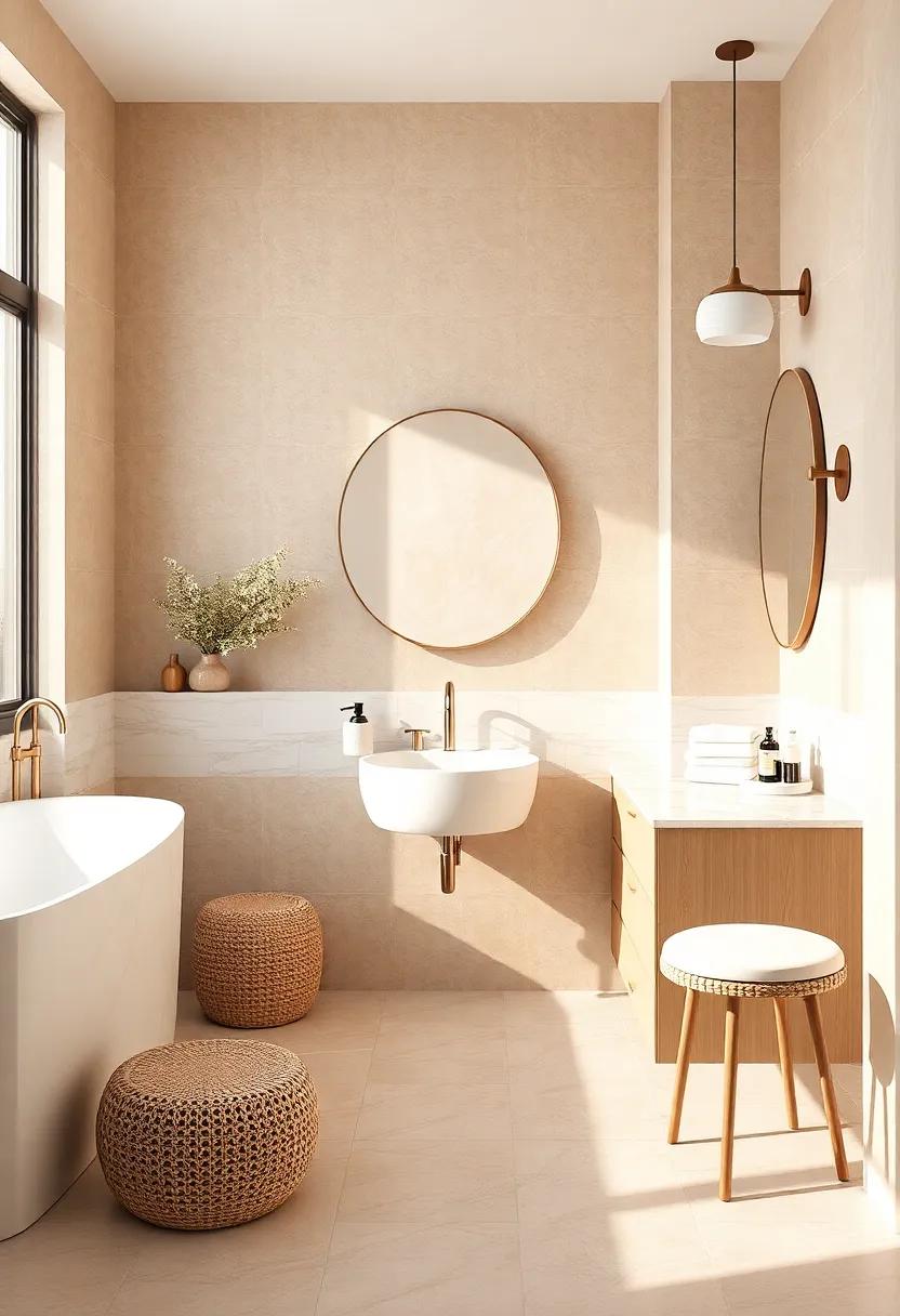 Chic and Cozy: Uncover the‌ allure of warm taupe tones and subtle marble accents that come together to create an ​inviting ambiance