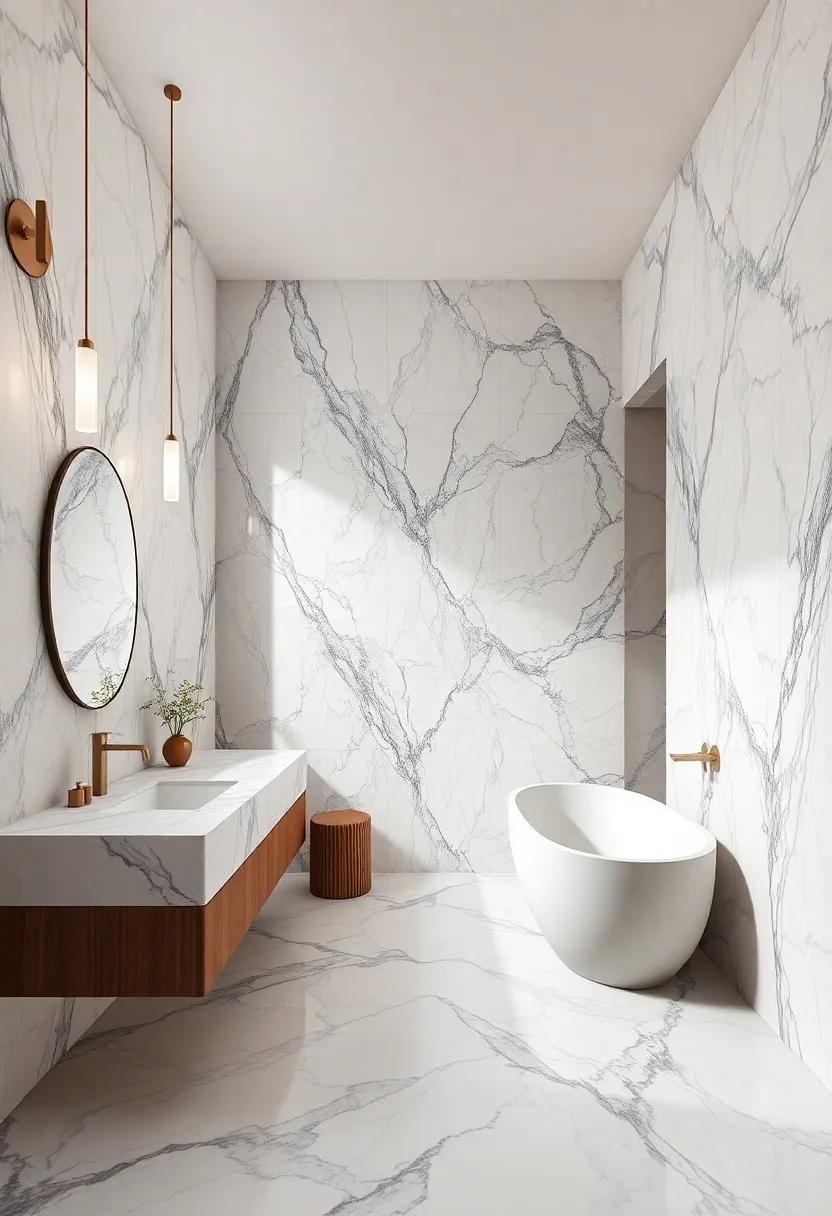 Floor-to-Ceiling Wow: Experience the grandeur of towering⁢ marble‌ walls paired with plush neutral fabrics for a ⁤magnificent effect