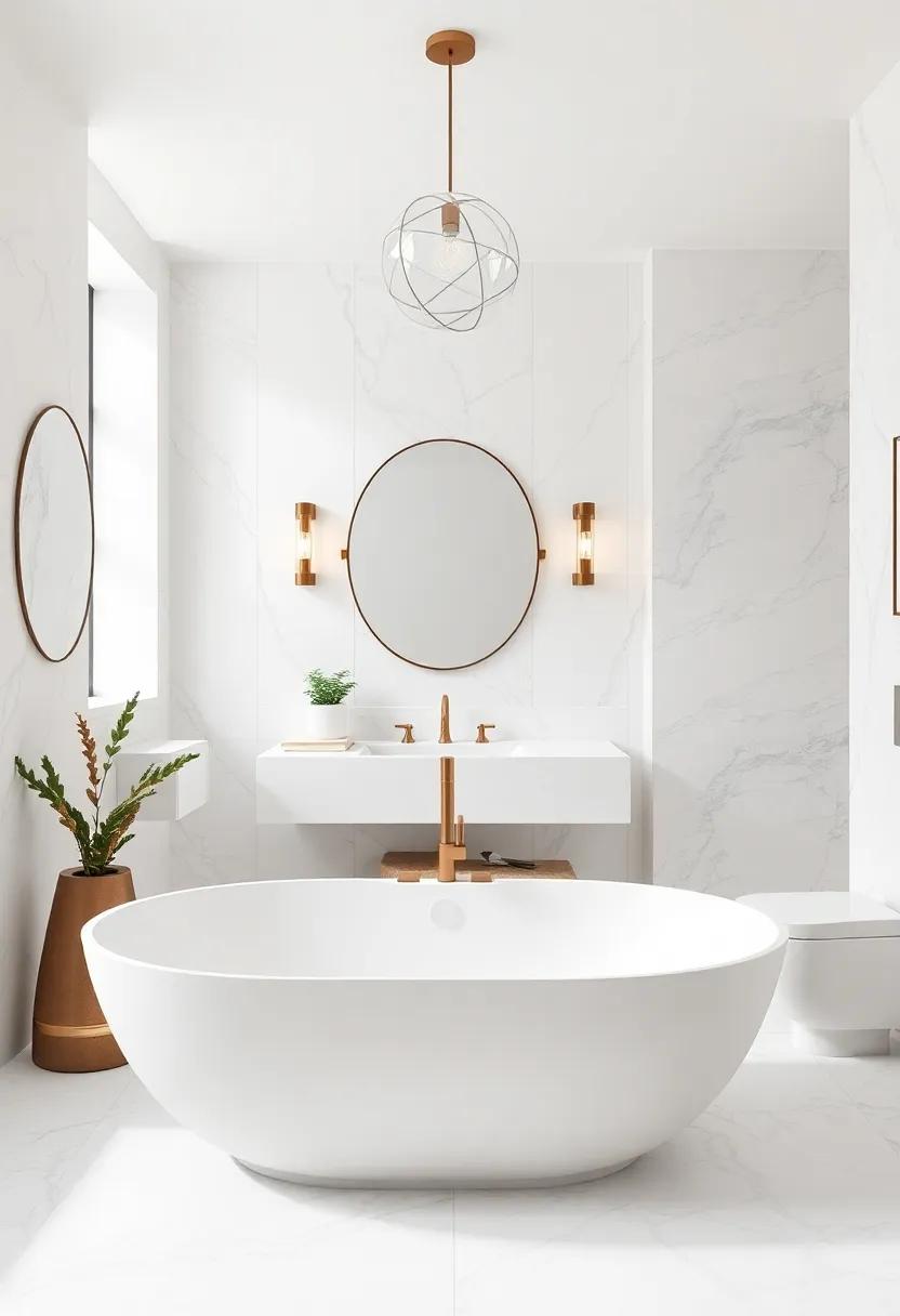 Transitional⁢ Beauty: Discover design ⁢ideas that seamlessly transition between traditional and modern‍ styles using neutral ⁣hues​ and marble⁣ textures