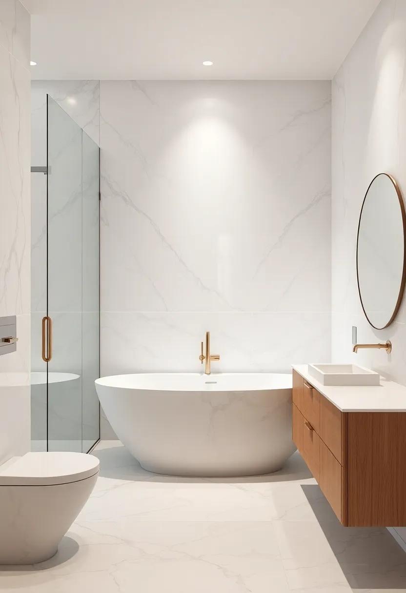 Glamorous Touch: Celebrate elegance with shimmering marble detailing that elevates or else simple neutral​ designs to a new‍ level