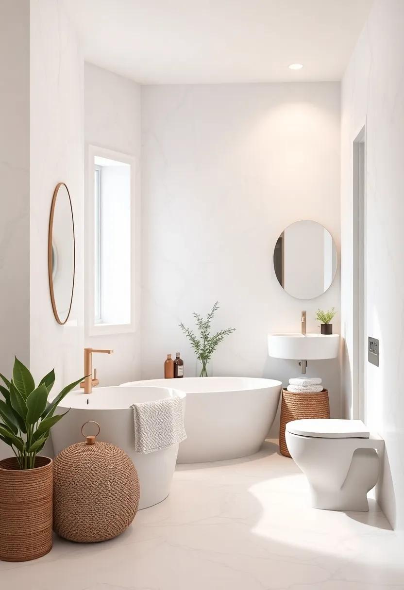 Layered Textures: Explore how combining various neutral textures with contrasting ⁢marble finishes⁣ can elevate any bathroom design