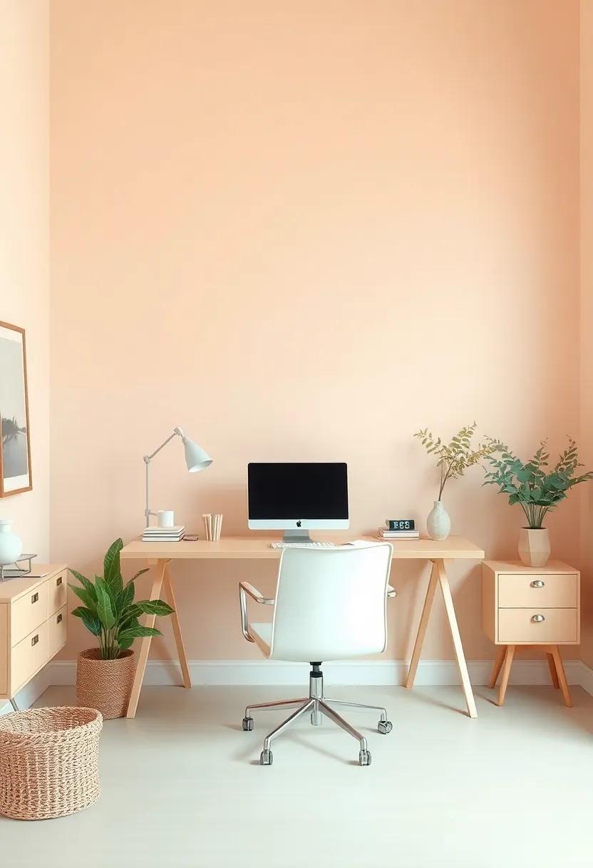 Soft ⁣Pastels: Gentle shades of peach and mint create a​ refreshing backdrop that inspires creativity and ‍maintains tranquility