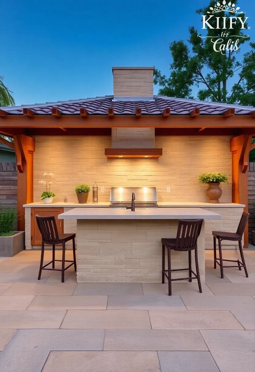 All-weather Wonderland: Weather-resistant stone materials ensure durability while adding a chic element to ​your outdoor kitchen that⁤ stands the test​ of time